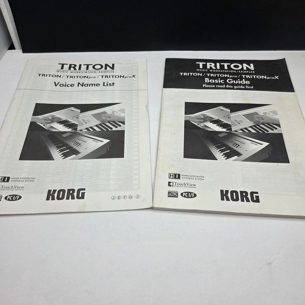 Korg Triton Music Workstation Sampler Basic Guide Voice Name List Manuals 1999